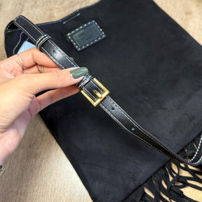 Bolsa Santa Lolla Franja Camurça Transversal  0453.5700.038E