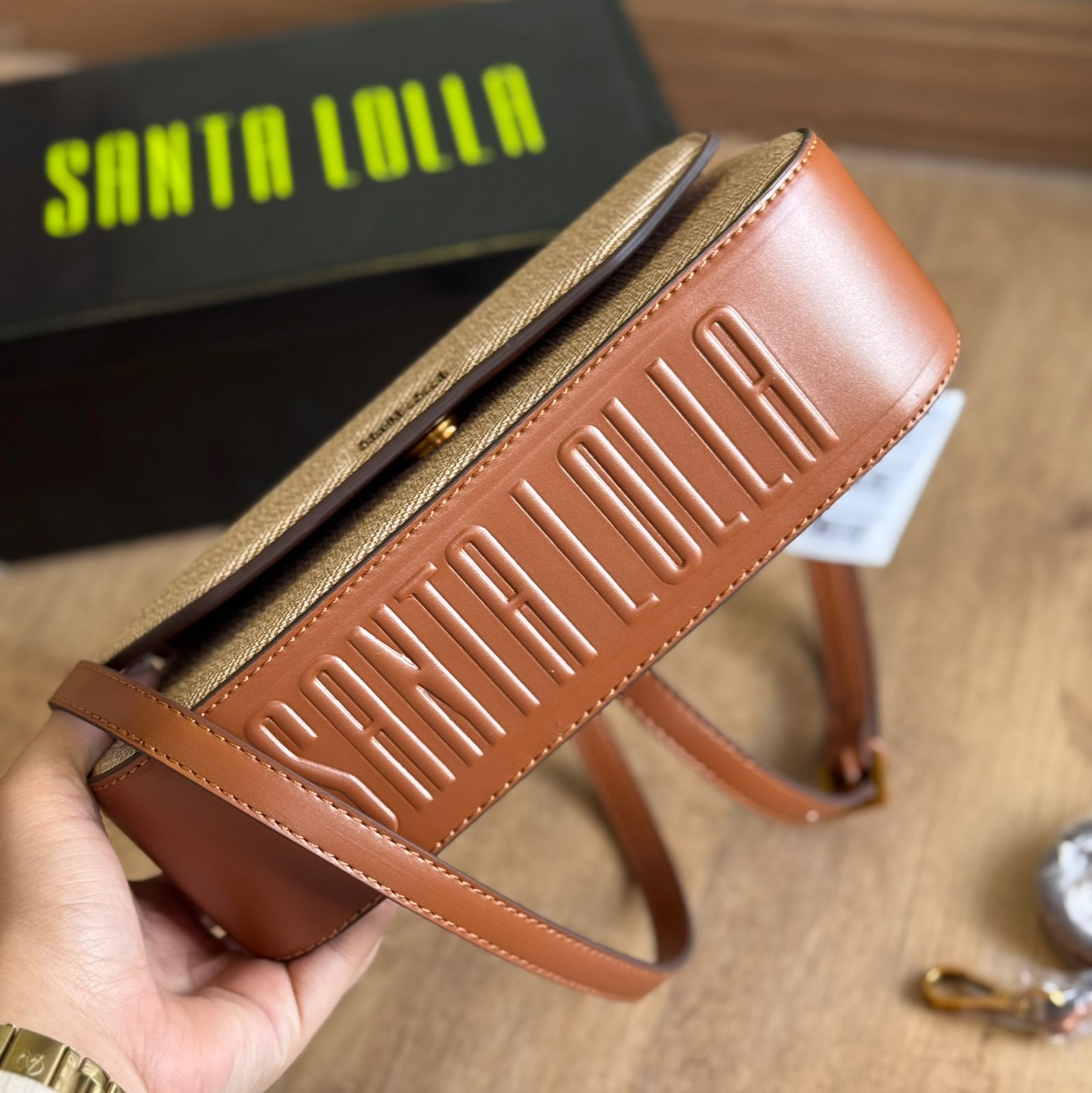 Bolsa Santa Lolla Baguete Alça Dupla Tramado 0452.4563