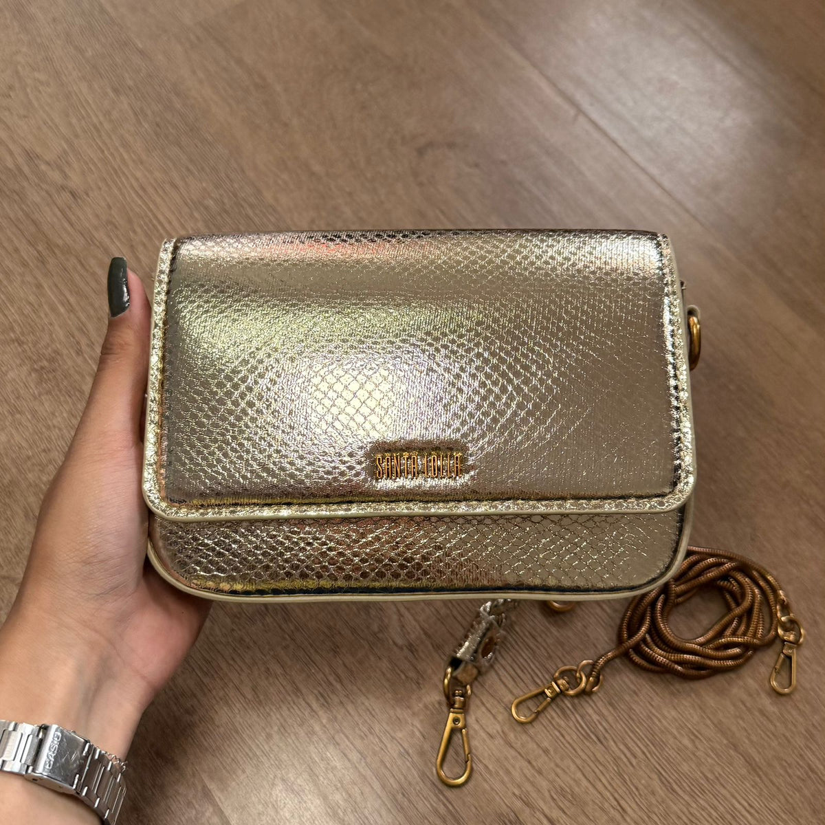 Bolsa Santa Lolla Baguete Floater Alça Trança 0470.4B5E