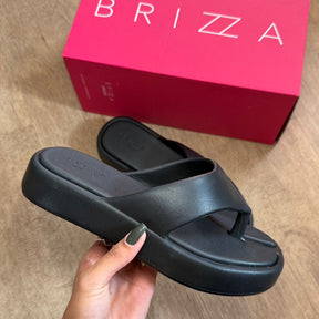 Sandália Arezzo Flatform Bicolor Tira Z191690001