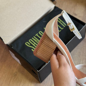 Sandália Santa Lolla Couro Pelica Soft Salto Bloco 0834.4AC8