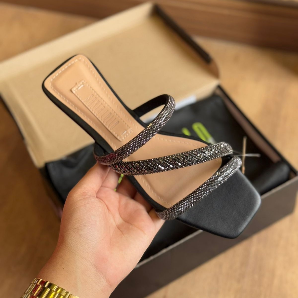 Rasteira Santa Lolla Shiny Metalizado Soft 0775.4CBD.0339