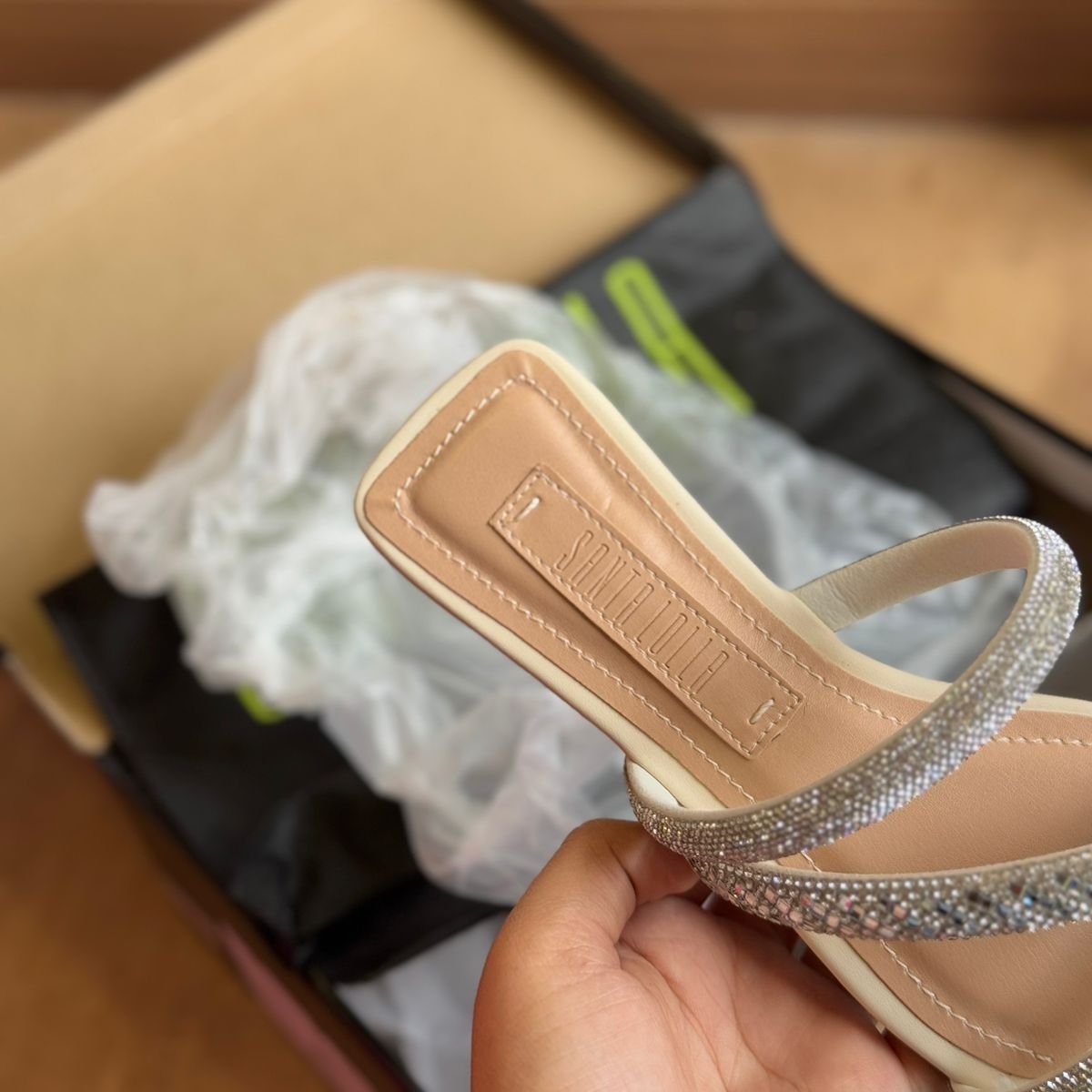 Rasteira Santa Lolla Shiny Metalizado Soft 0775.4CBD.0339