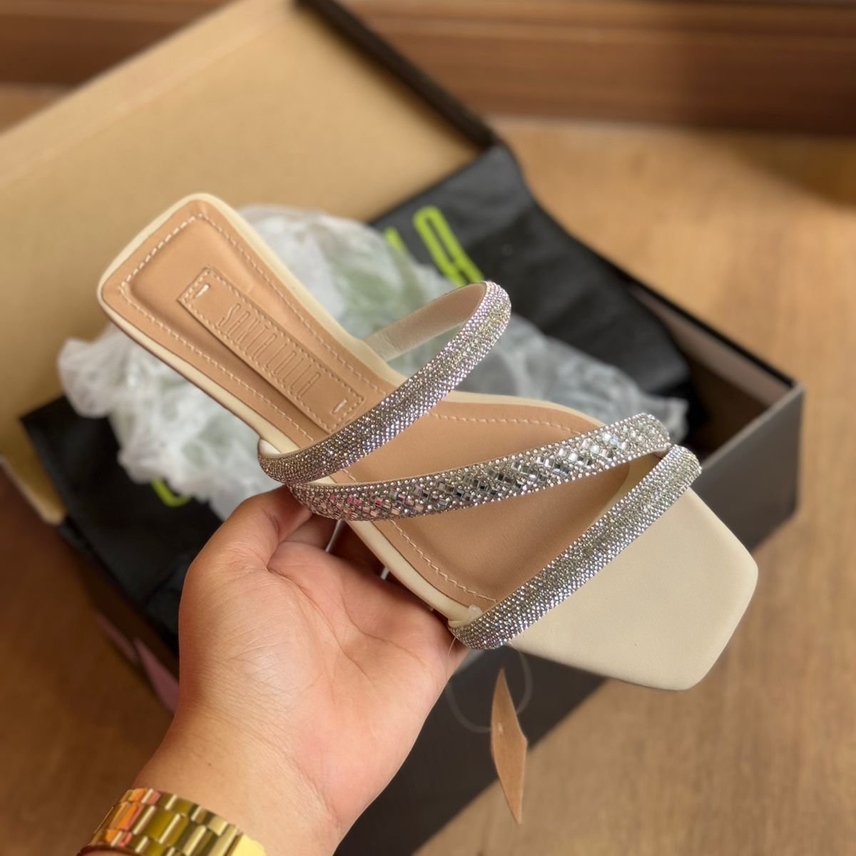 Rasteira Santa Lolla Shiny Metalizado Soft 0775.4CBD.0339