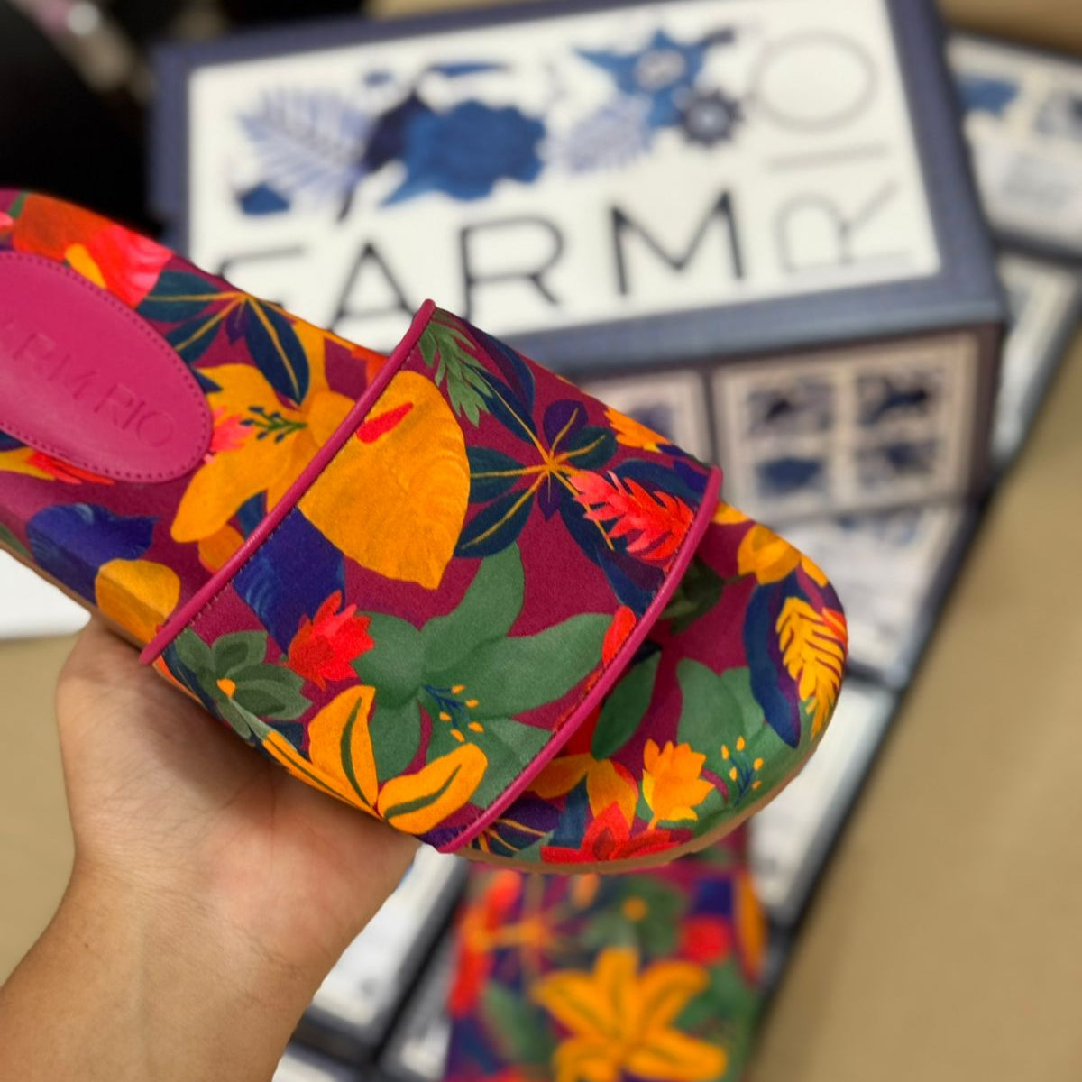 Chinelo Slide Farm Rio Praiana Print J100020001