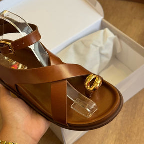 Sandália Arezzo Papete Animal Print A135550010