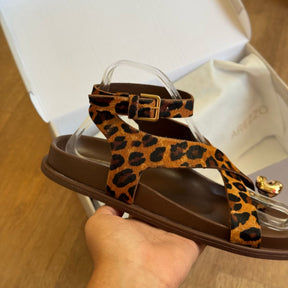 Sandália Arezzo Papete Animal Print A135550010