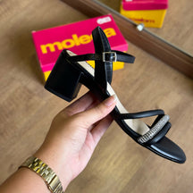 Sandália Moleca Salto Bloco Tiras Grossas 5496.113