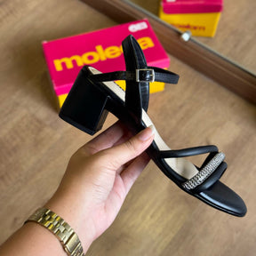 Sandália Moleca Salto Bloco Tiras Grossas 5496.113