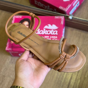 Sandália Dakota Rasteira Tiras em Brilho Y9441