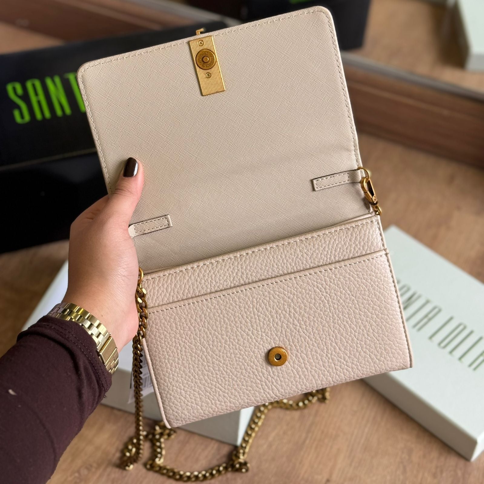 Bolsa Santa Lolla Carteira Alça Corrente Transversal  0471.4BE3