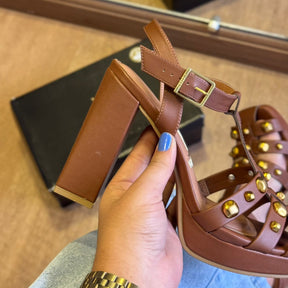 Sandália Vizzano Salto Bloco Detalhes Pedrarias 6551.106