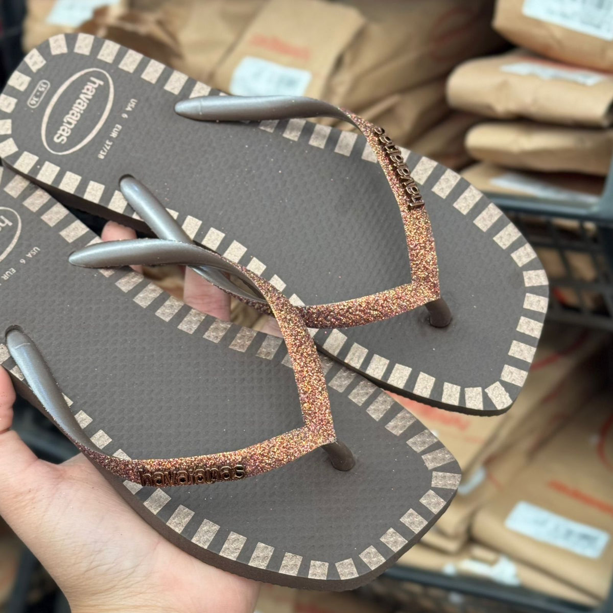 Havaianas Slim Square Glitter Contour