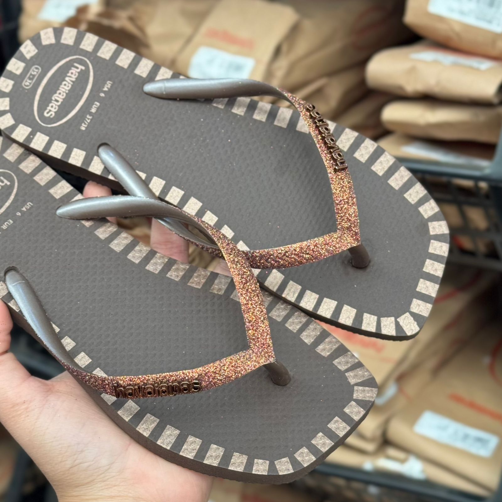 Havaianas Slim Square Glitter Contour