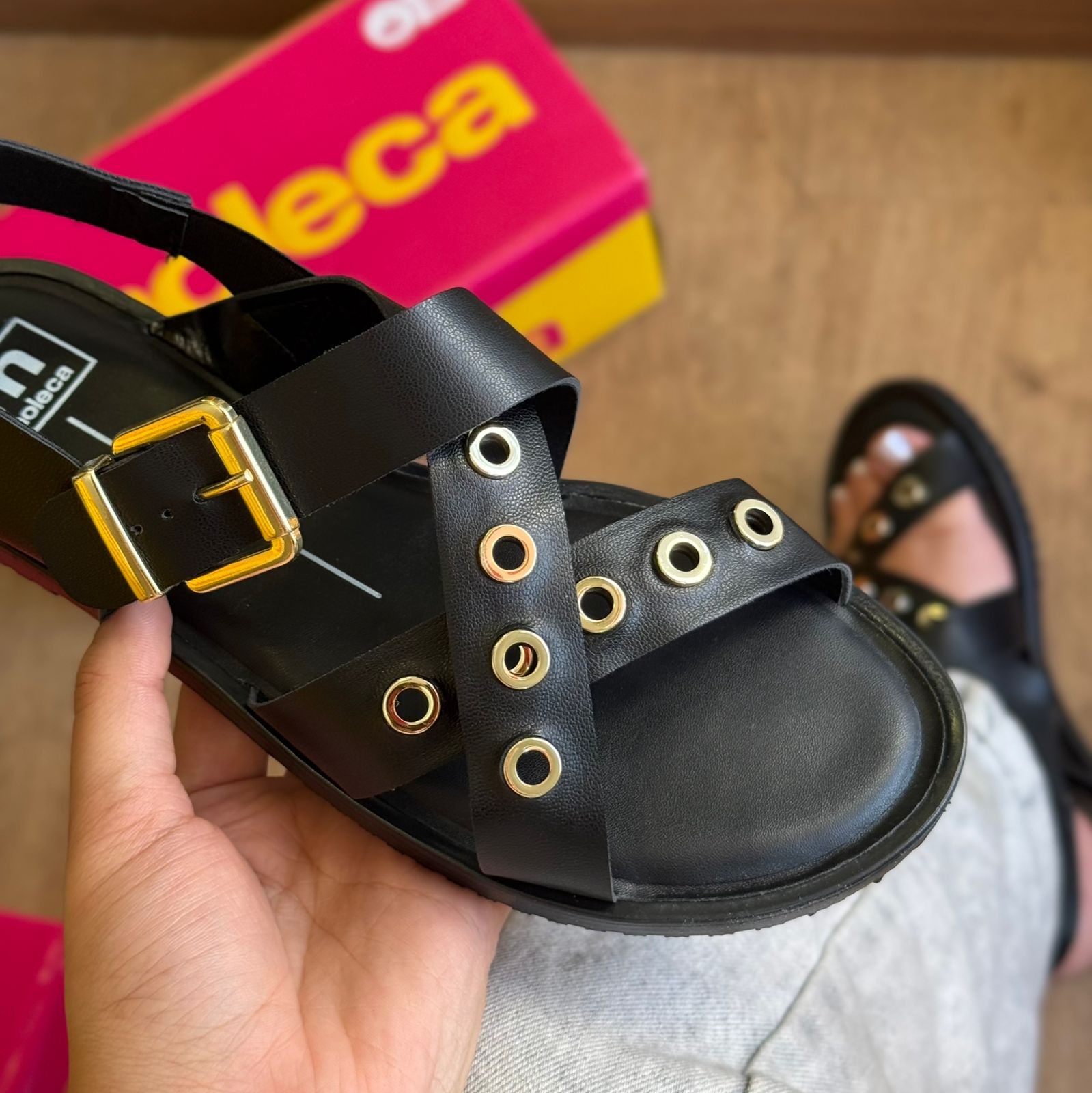 Sandália Rasteira Moleca Tira Argola 5555.203