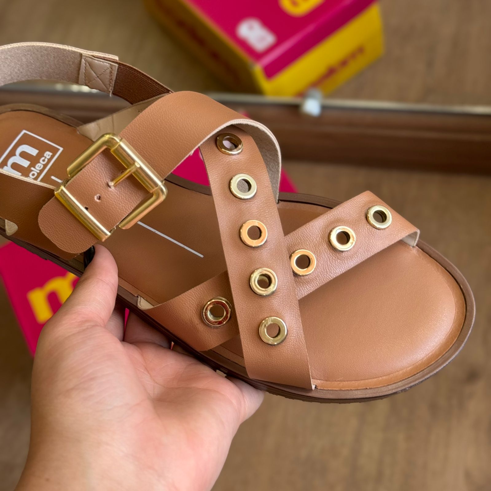 Sandália Rasteira Moleca Tira Argola 5555.203