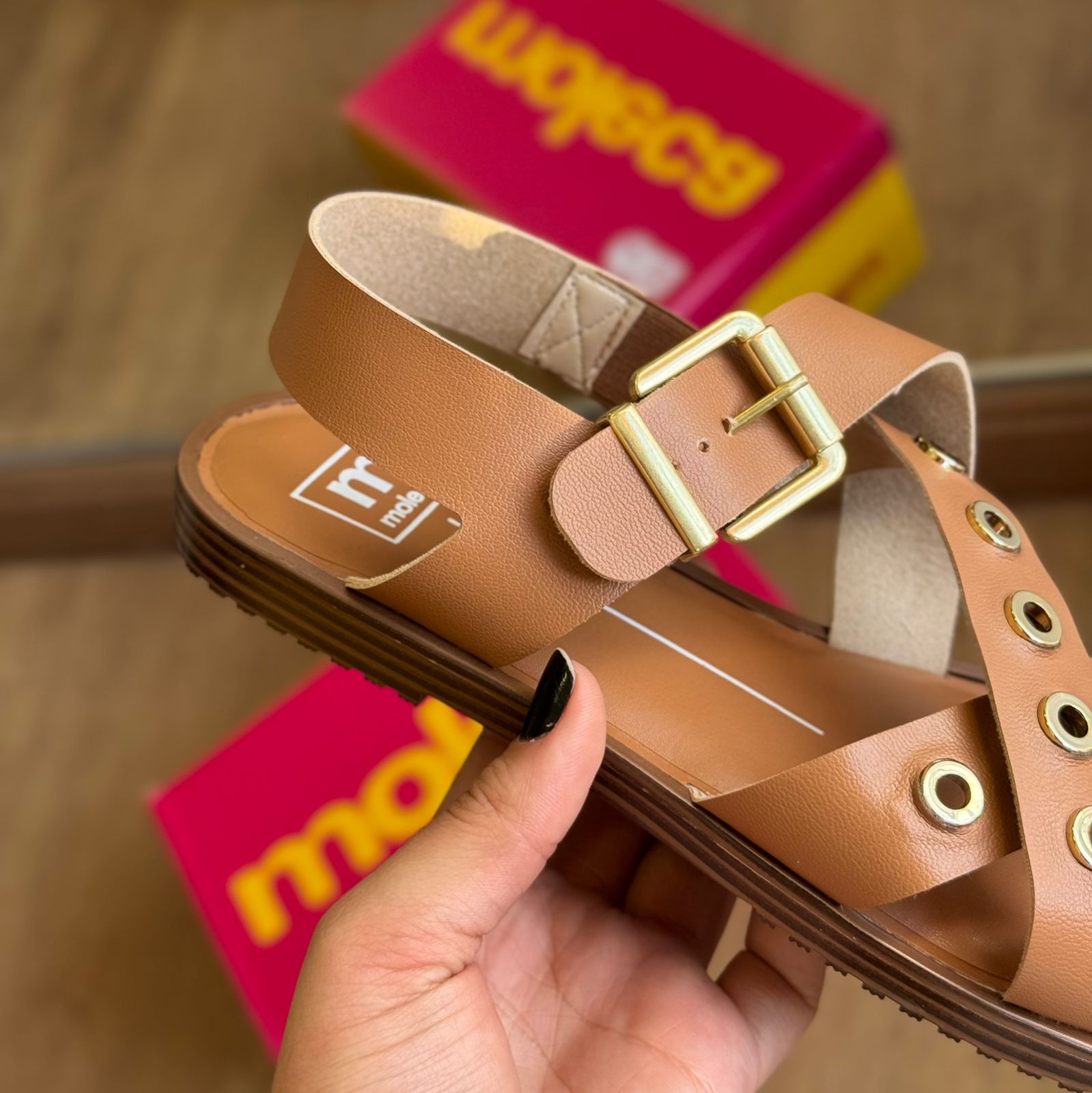 Sandália Rasteira Moleca Tira Argola 5555.203