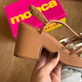 Sandália Salto Moleca Tiras Amarradas 5549.110