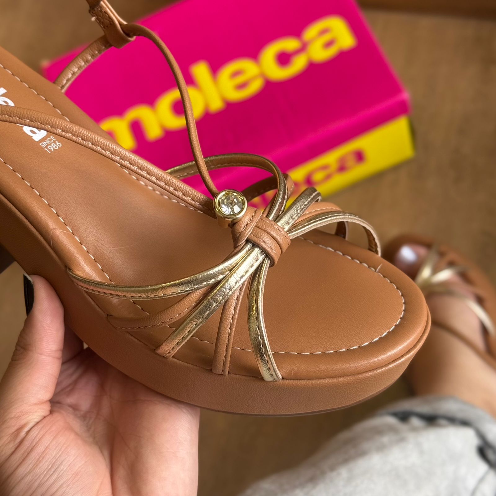 Sandália Salto Moleca Tiras Amarradas 5549.110