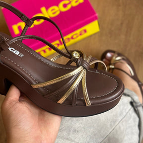 Sandália Salto Moleca Tiras Amarradas 5549.110