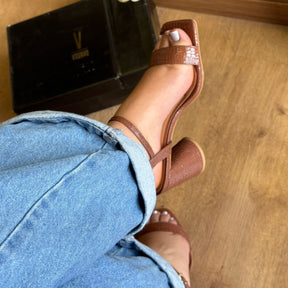 Sandália Salto Vizzano Croco 6562.101