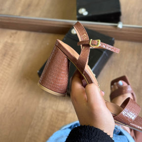 Sandália Salto Vizzano Croco 6562.101