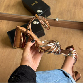 Sandália Salto Vizzano Tiras Finas 6562.202