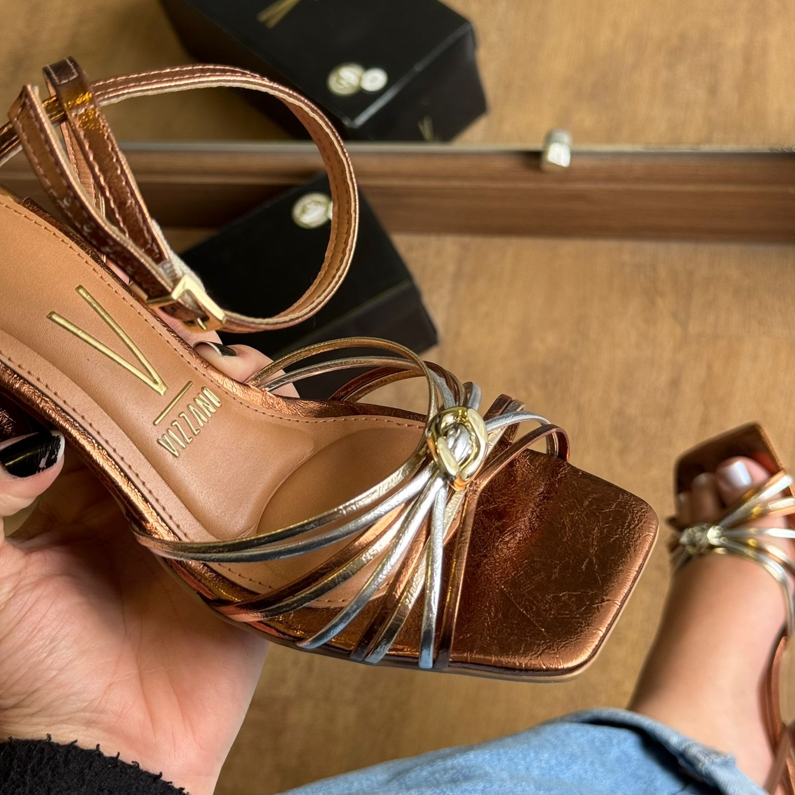 Sandália Salto Vizzano Tiras Finas 6562.202