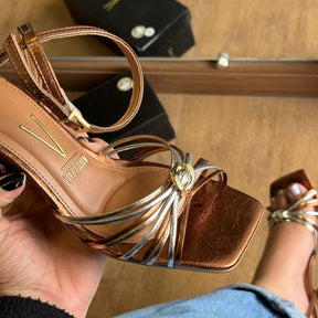 Sandália Salto Vizzano Tiras Finas 6562.202