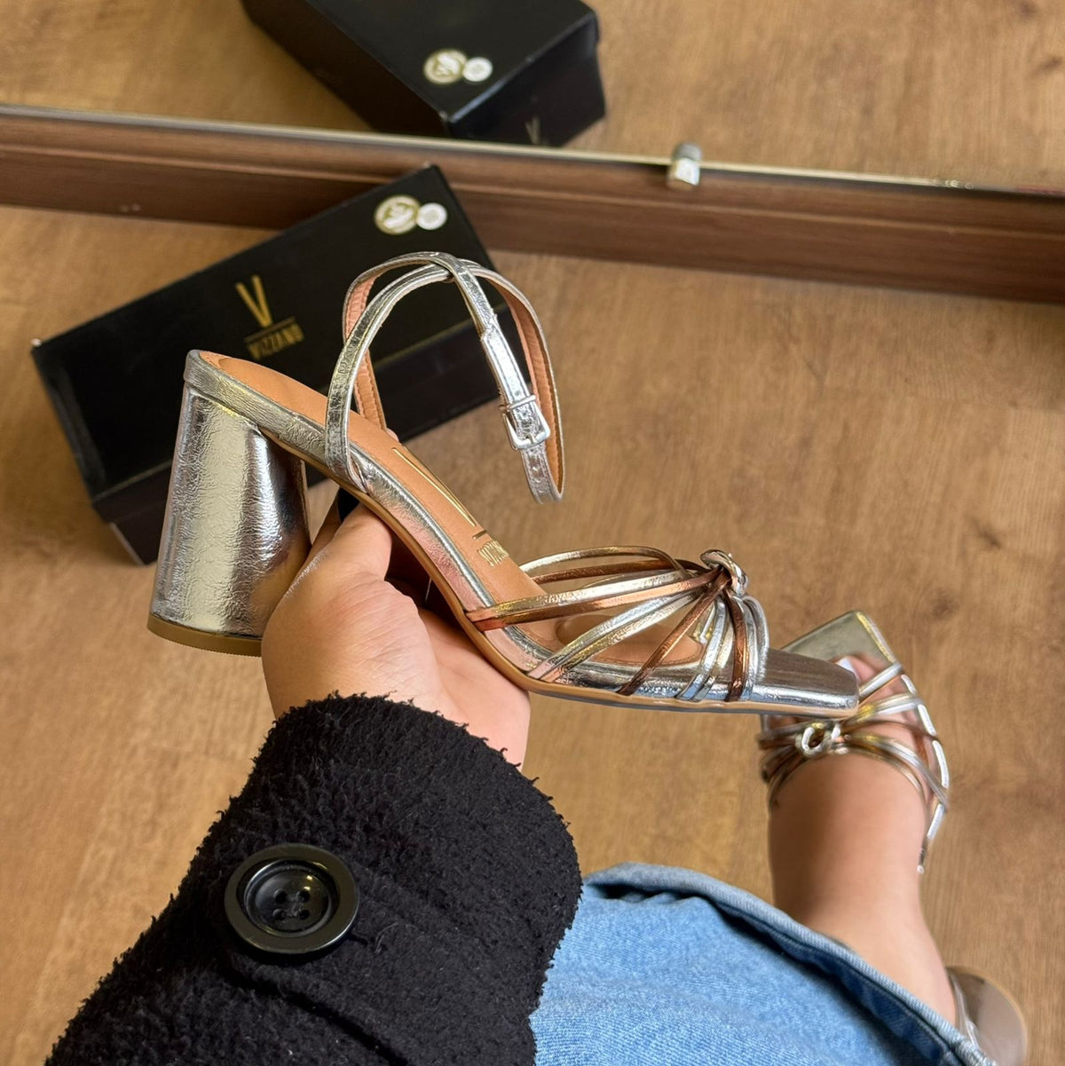 Sandália Salto Vizzano Tiras Finas 6562.202