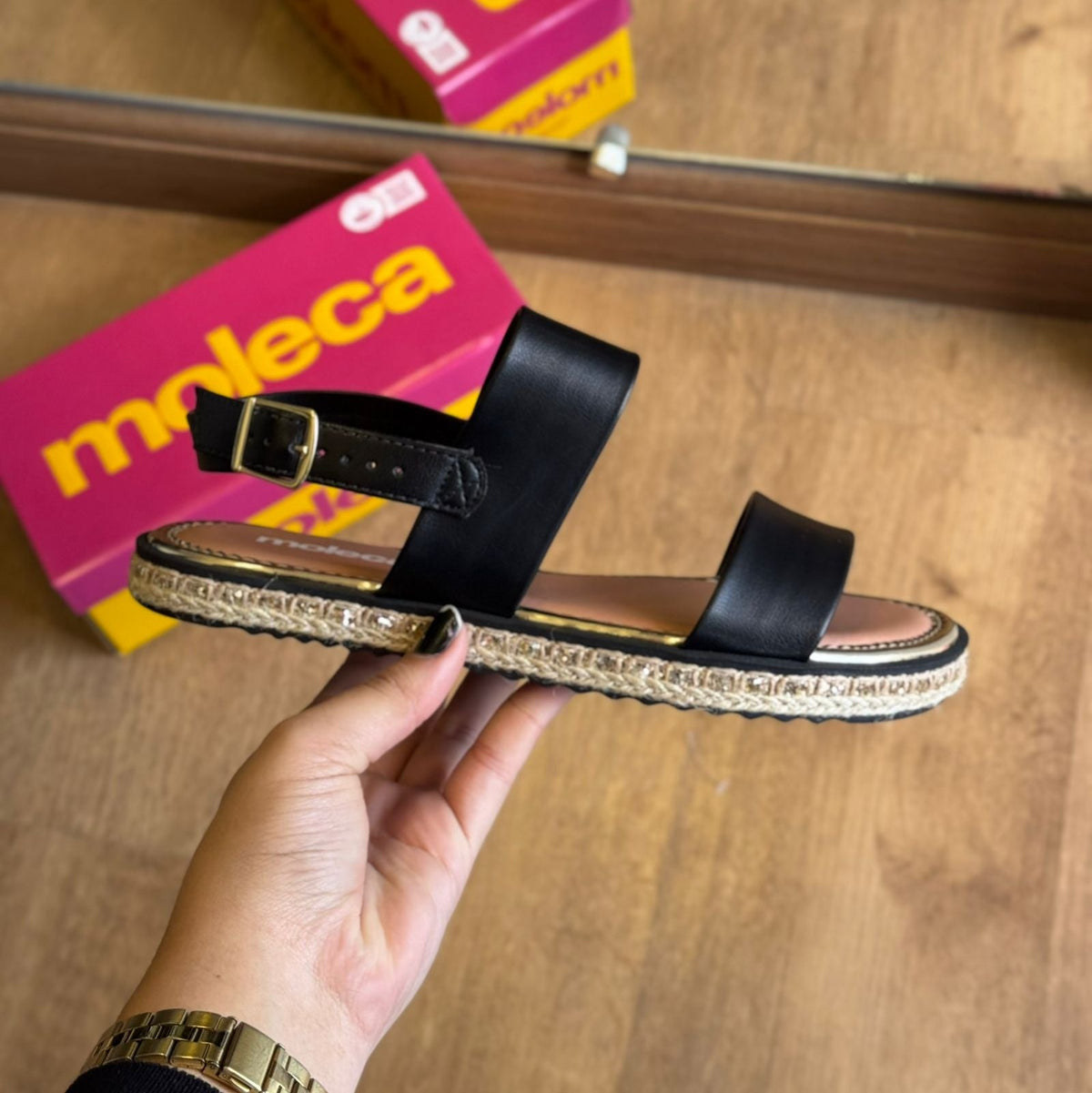 Sandália Moleca Borda de Ouro 5413.1333