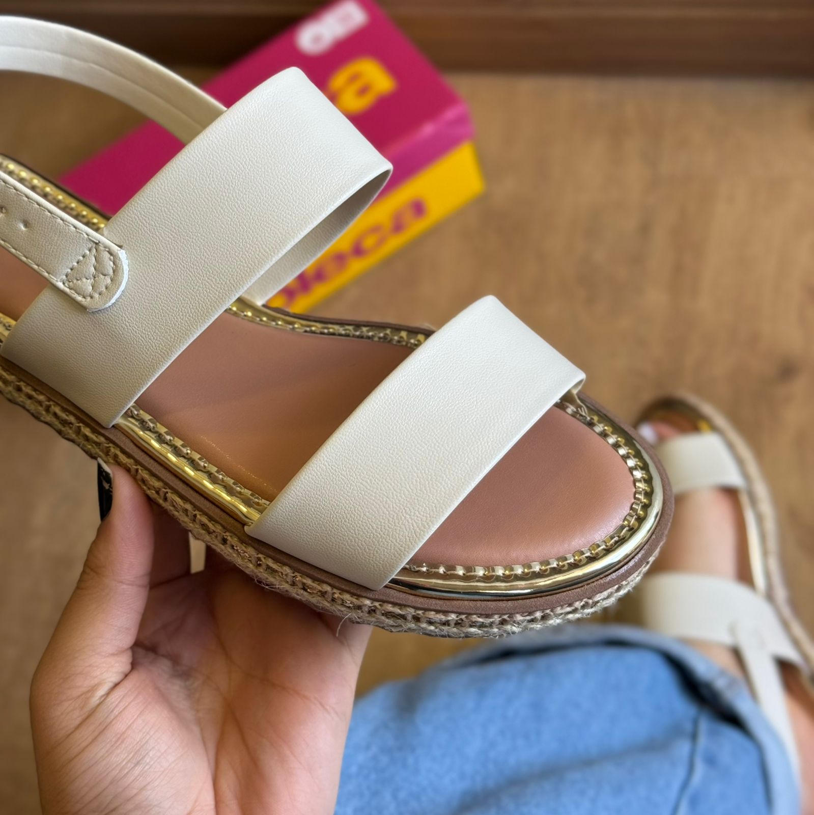 Sandália Moleca Borda de Ouro 5413.1333