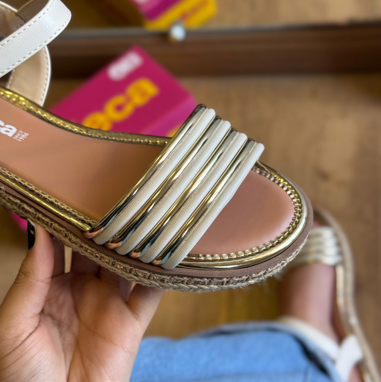 Sandália Moleca Detalhe Palha 5413.1334