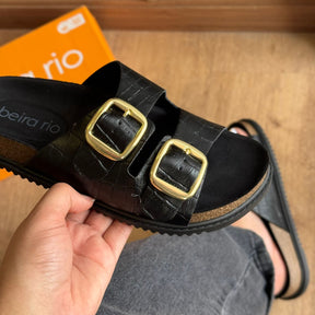 Papete Detalhe Fivela Dourada Beira Rio 8523.108.30630