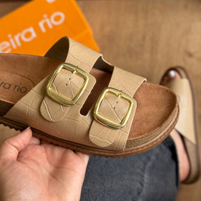 Papete Detalhe Fivela Dourada Beira Rio 8523.108.30630