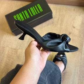 Mule Santa Lolla Couro Torino Salto Baixo Fino 0828.4A38.033B