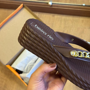 Sandália Beira Rio Corrente de Ouro  8561.103