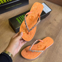 Sandália Santa Lolla Flip Flop Corrente Dourada 0106.0D67