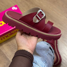 Sandália Moleca Tratorado Detalhe Prata 5504.216