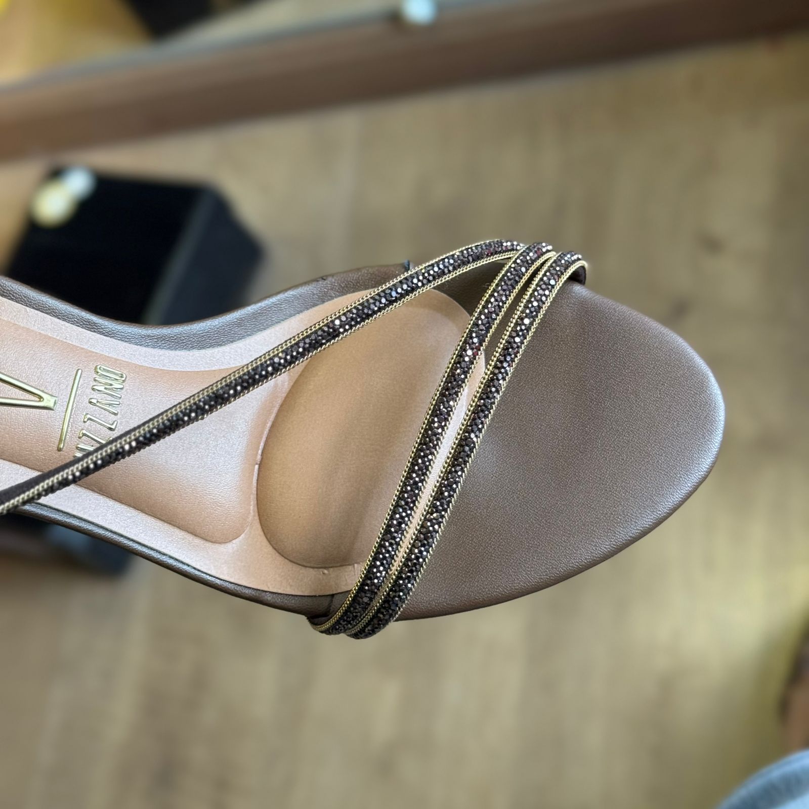 Salto Vizzano Bloco Tiras com Strass 6291.1175.28193