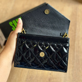 Bolsa Santa Lolla Carteira Transversal Metalizada e Verniz 0471.46BB