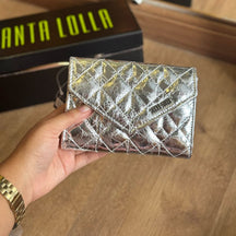 Bolsa Santa Lolla Carteira Transversal Metalizada e Verniz 0471.46BB