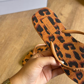 Chinelo de Dedo Arezzo Animal Print Square Z190270243