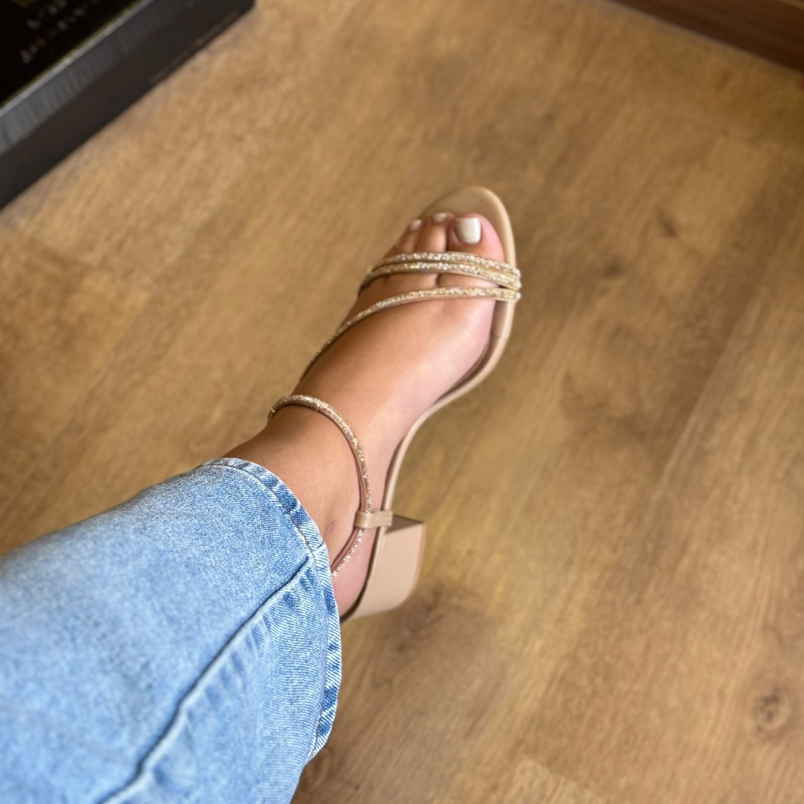 Salto Vizzano Bloco Tiras com Strass 6291.1175.28193