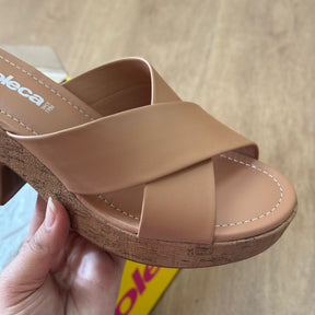 Tamanco Moleca Tiras Cruzadas Natural 5549.100