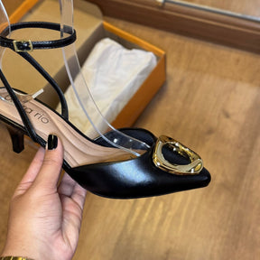 Scarpin Beira Rio Bico Fino Detalhe Dourado 4076.1320