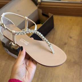 Rasteira Santa Lolla Napa Santorine Tiras Pedrarias 0550.345C.018A