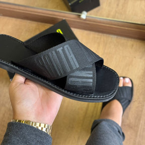 Rasteira Santa Lolla Bico Quadrado Tiras Cruzadas Gorgurão 0472.381B.01B2