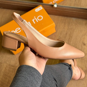 Sandália Beira Rio Salto Bloco e Bico Fino 4182.220