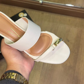 Sandália Vizzano Salto Bloco Hálux Dourado 6428.148